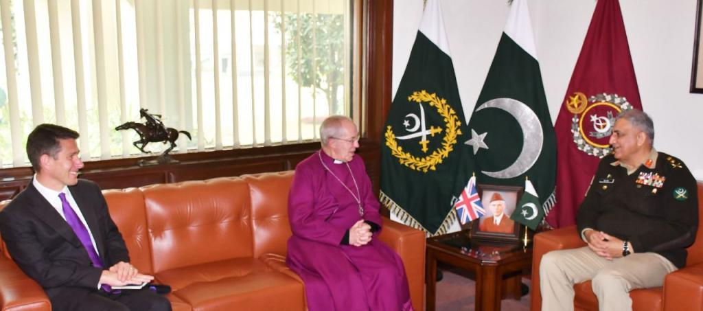 آرمی چیف  جنرل قمر جاوید باجوہ سے بشپ  کینٹربری کی ملاقات، آئی ایس پی آر