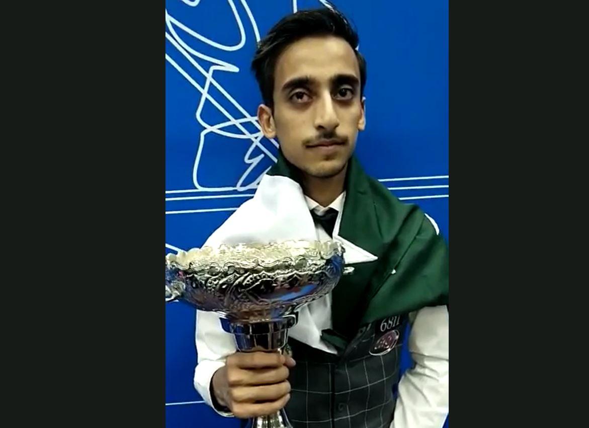 Pakistan's Ahsan Ramzan beats Iran's Sarkosh to lift IBSF World Snooker Championship trophy