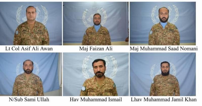 Six Pakistani officers, soldiers embrace martyrdom in copter crash in Congo