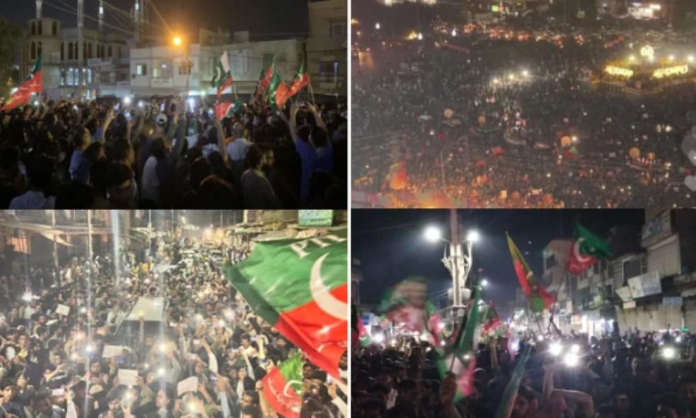 PTI supporters staged protests against Imran Khan's ouster