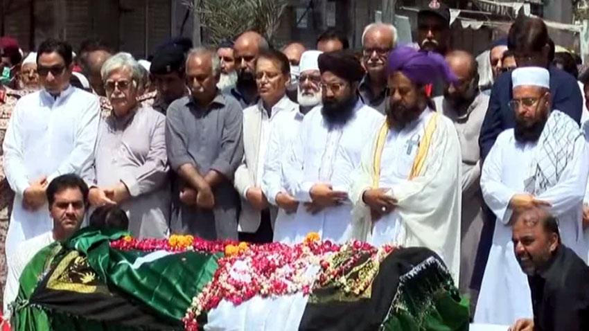 Funeral prayer of Bilquis Edhi offered in Karachi