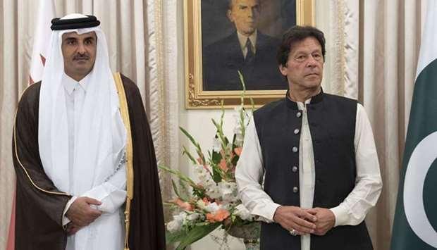 وزیراعظم عمران خان اور امیر قطرشیخ تمیم بن حمد آل ثانی کے درمیان ٹیلی فونک رابطہ