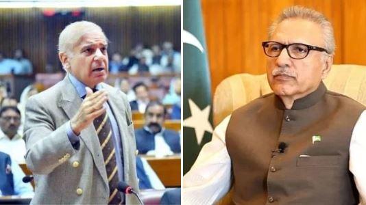 وزیر اعظم شہباز شریف کی صدر مملکت عارف علوی سے ملاقات