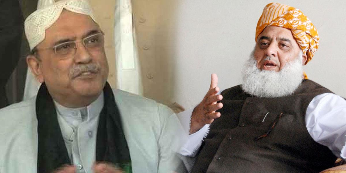 سابق صدر آصف  علی زرداری کی مولانا فضل الرحمان سے ملاقات