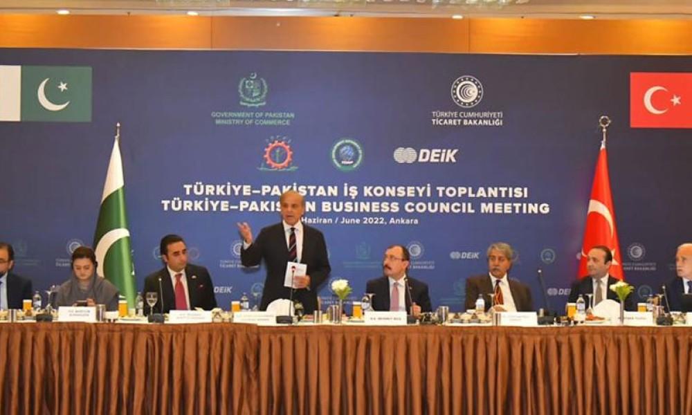 PM Shehbaz Sharif urges to tap huge potential, opportunities to promote trade ties between Pakistan, Turkey