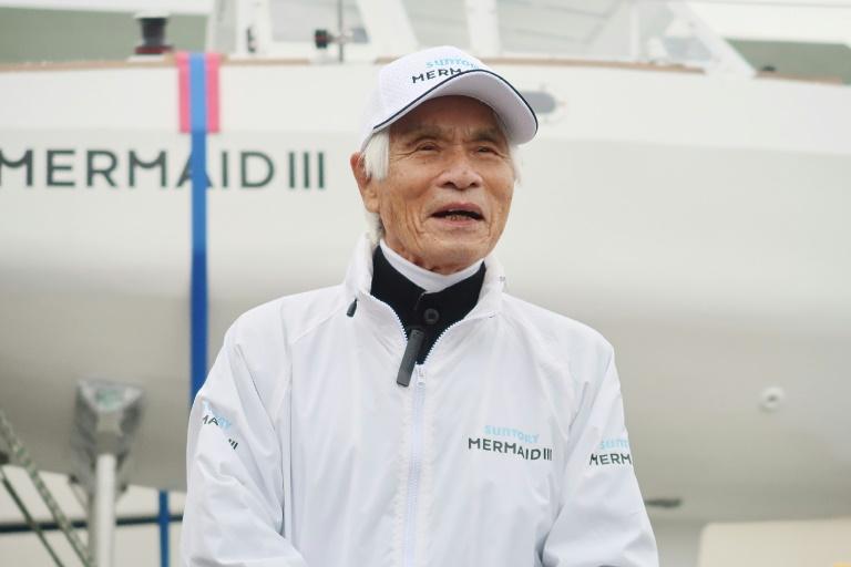 Japanese man becomes world’s oldest to sail solo across Pacific