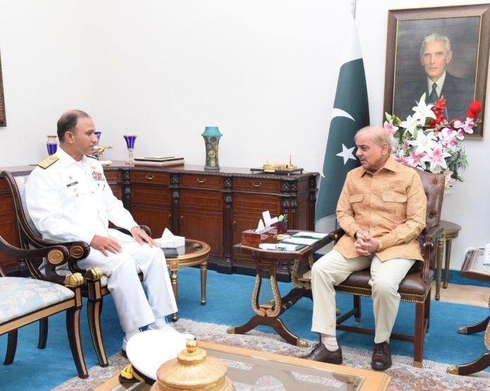 Naval chief calls on PM Shehbaz Sharif 