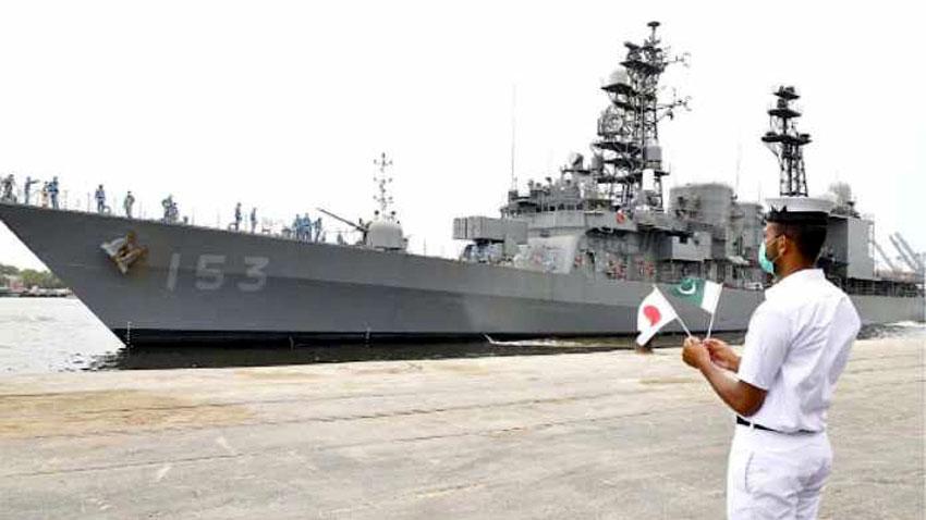 Japanese ship conducts naval drills with Pakistan Navy in Karachi