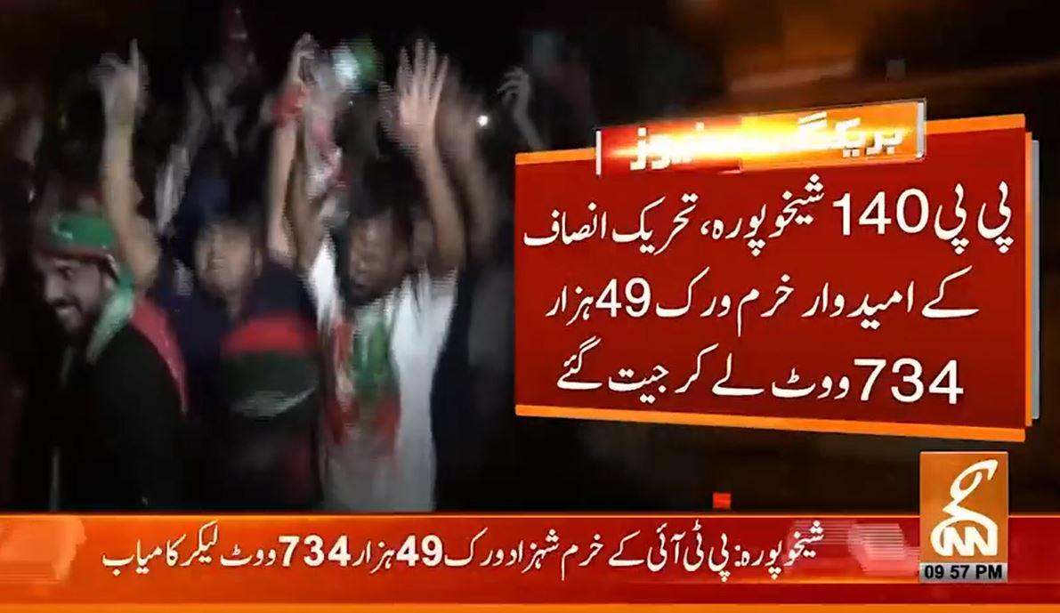 PTI's Khurram Shahzad defeats PML-N's Khalid Mehmood in PP-140 Sheikhupura by-polls