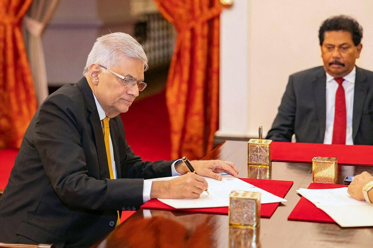 Six-time PM Wickremesinghe sworn in as Sri Lanka President