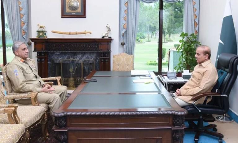 COAS Gen Bajwa calls on PM Shehbaz Sharif 