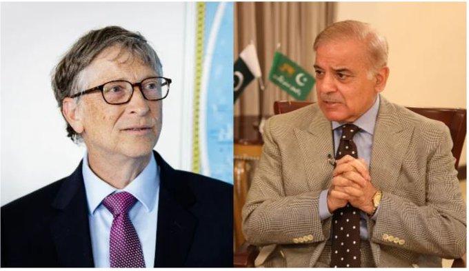 وزیر اعظم شہباز شریف اور بل گیٹس کے درمیان ٹیلی فونک رابطہ