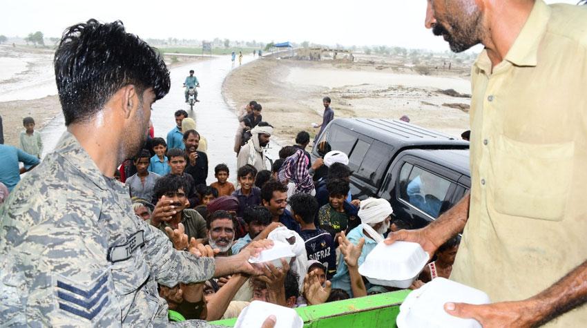 PAF relief operation continues in flash flood hit areas of South Punjab, Sindh & Balochistan