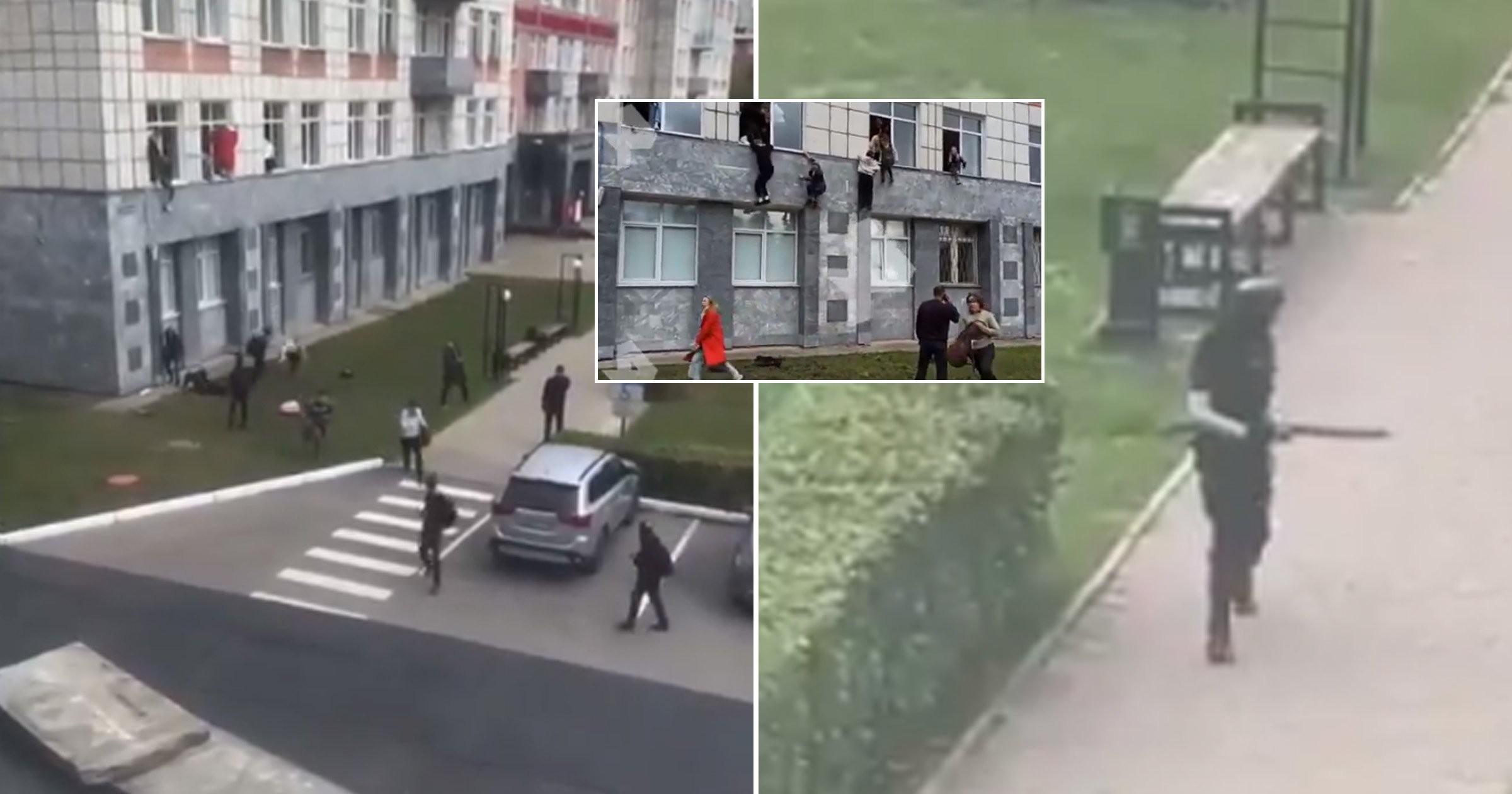 Several dead in Russian University shooting; Video shows students leap out windows