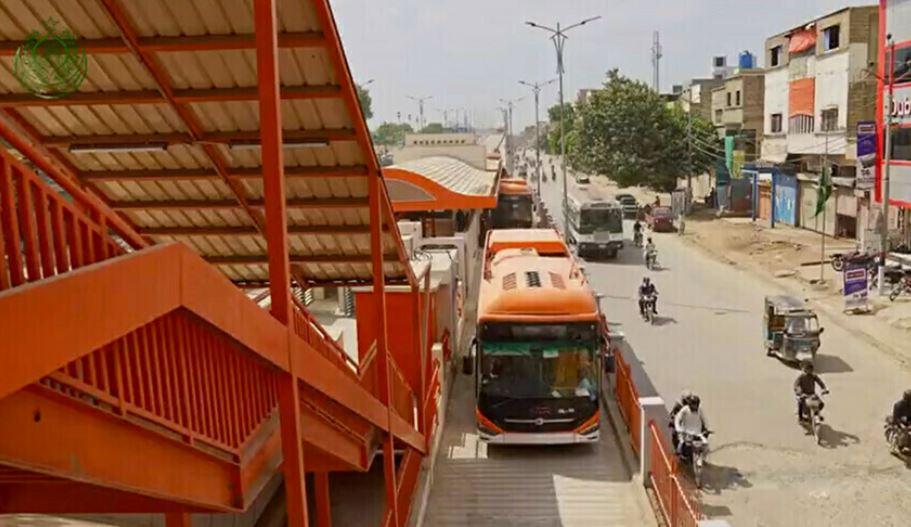 'Much-awaited' Orange Line bus service launched in Karachi