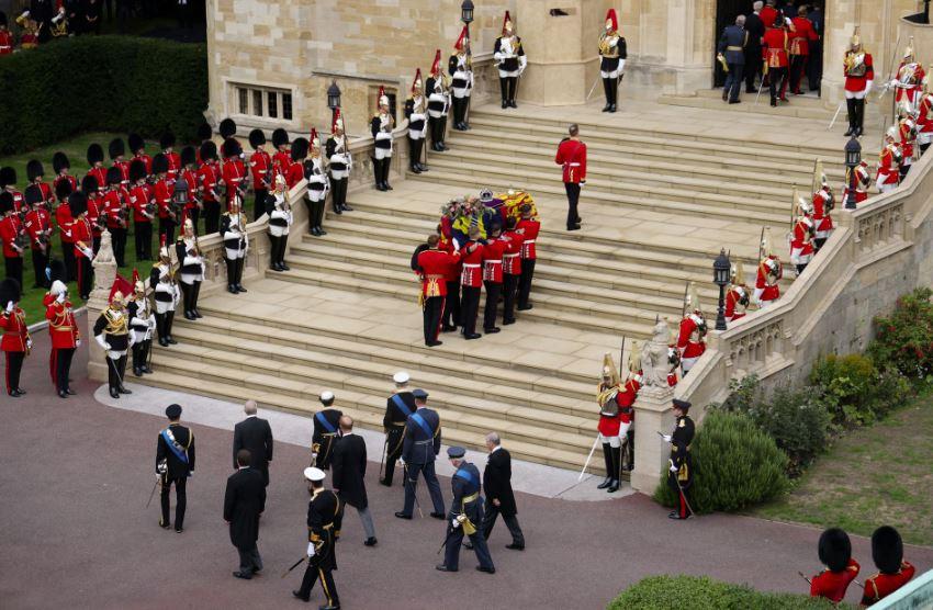 Queen Elizabeth's coffin lowered into vault ahead of private burial