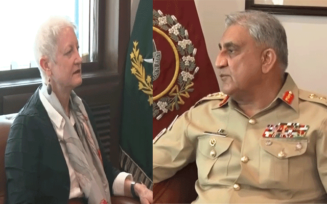 آرمی چیف سے یورپی یونین کے سفیر کی ملاقات، باہمی دلچسپی کے امور پر تبادلہ خیال