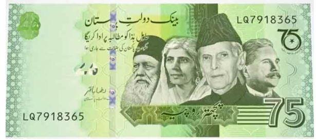 State Bank of Pakistan issues commemorative Rs75 note