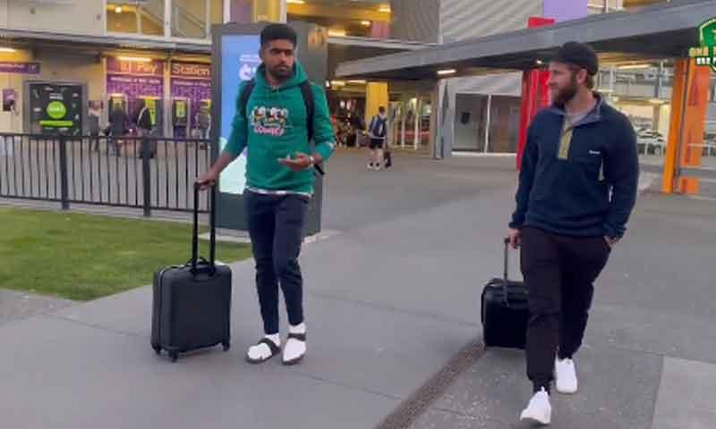 کین ولیمسن اور بابراعظم اکھٹے ورلڈ کپ کے سفر پر روانہ