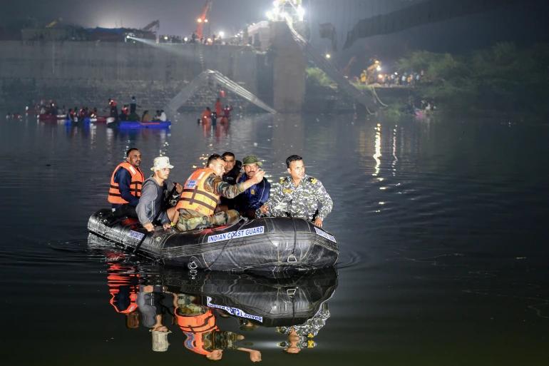 Death toll from India bridge collapse rises to 132, search op continues 