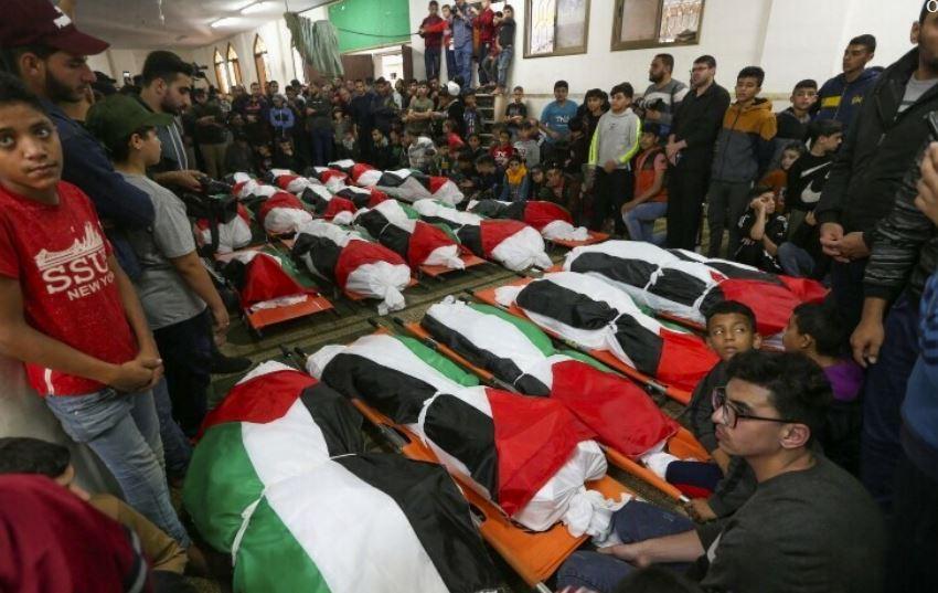 21 Gaza fire victims including eight children buried amid profound grief