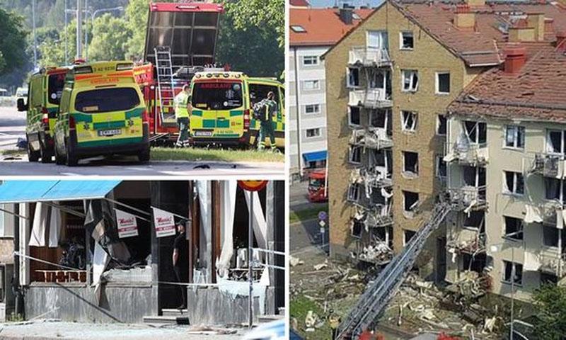 سویڈن میں رہائشی عمارت میں دھماکہ، 25 افراد زخمی