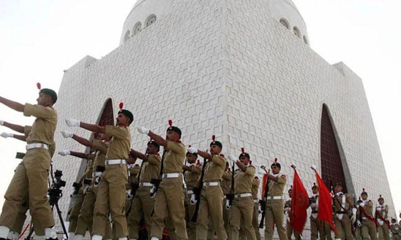 قائد اعظم کا یوم پیدائش،مزار قائد پر گارڈز تبدیلی کی تقریب