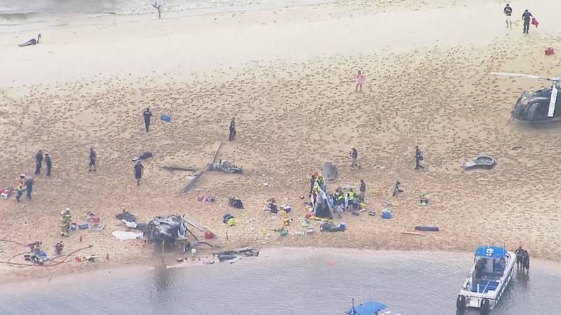 Four dead after two helicopters collide near Sea World