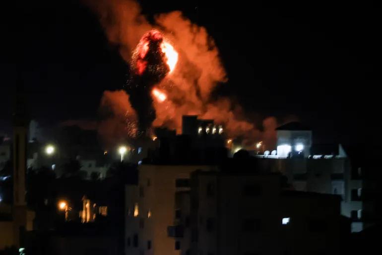 Explosions in Gaza after Israeli air raids