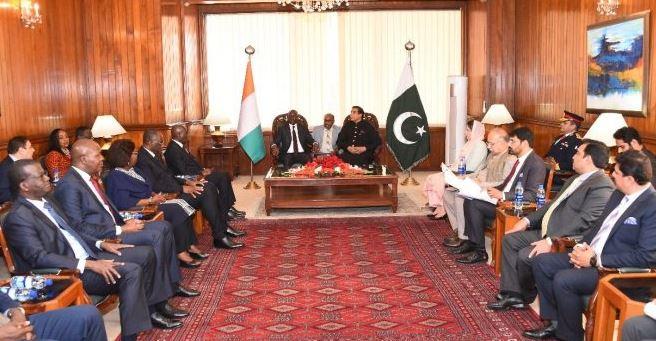 آئیوری کوسٹ کی پارلیمنٹ کے سپیکر کی قیادت میں وفد کا پارلیمنٹ ہاؤس کا دورہ