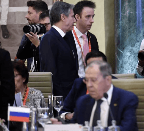 Blinken, Lavrov speak amid war of words over Ukraine at G20 meet