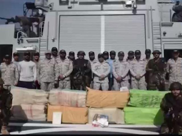 پاک بحریہ نے منشیات سمگلنگ کی بڑی کوشش ناکام بنادی