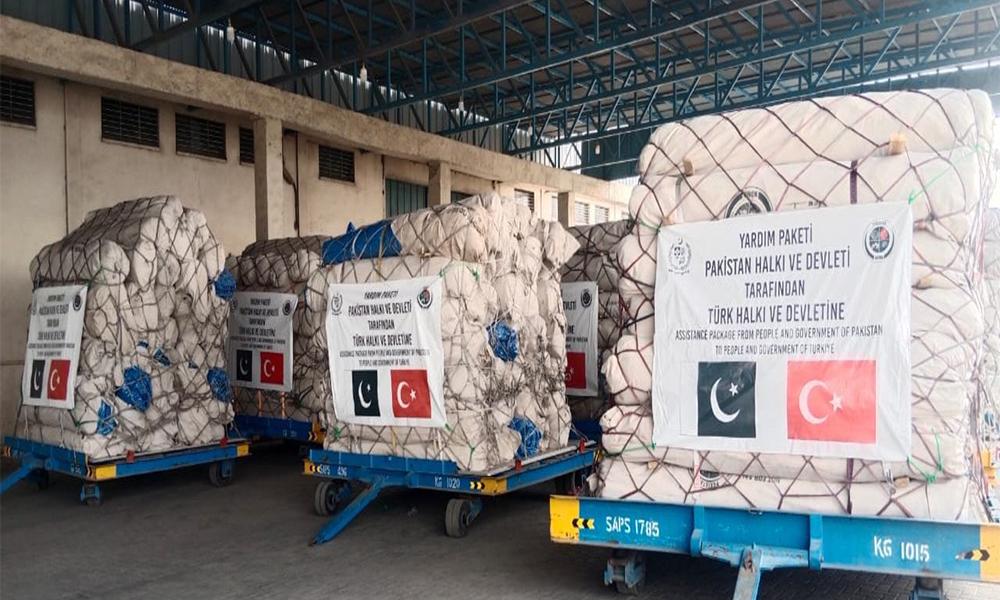 Turkiye-Syria quake: NDMA sails off 65 relief items containers 