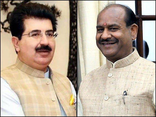 اسپیکر بھارتیہ لوک سبھا  کی   چئیرمین سینیٹ صادق سنجرانی کو دورہ بھارت کی دعوت