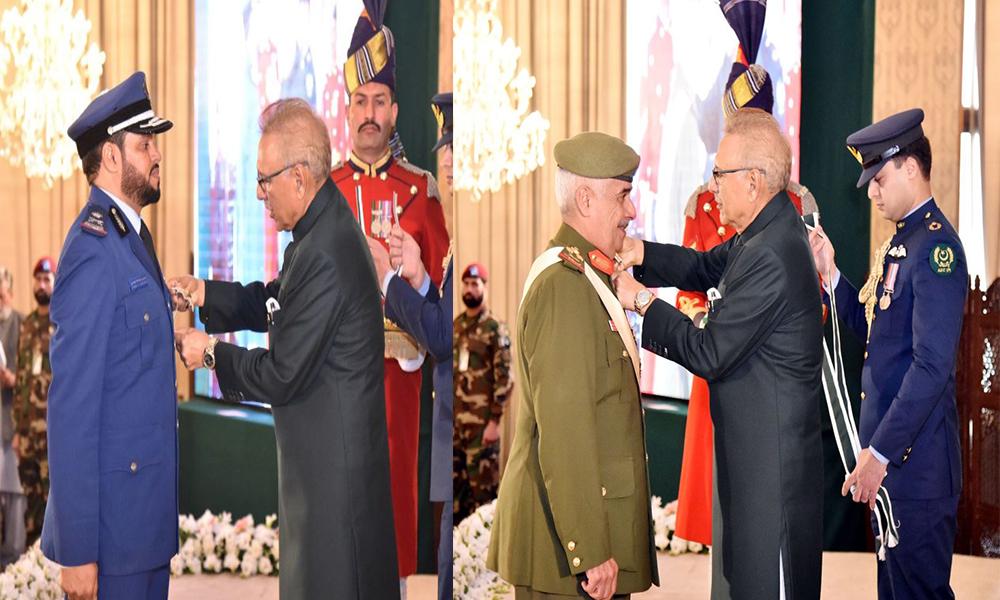 President confers military awards on armed forces personnel