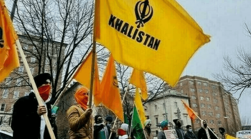 یورپی پارلیمنٹ کے باہر کشمیریوں اورسکھوں کا احتجاج