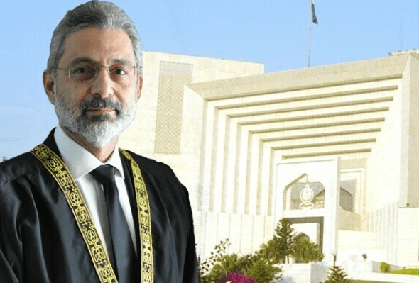 جسٹس قاضی فائز عیسیٰ کا لارجر بینچ کی کارروائی پر اعتراض