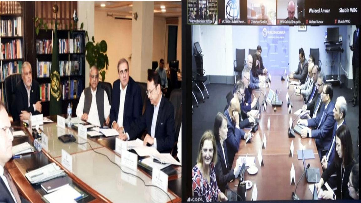 Ishaq Dar holds meeting with Martin Raiser on video-link