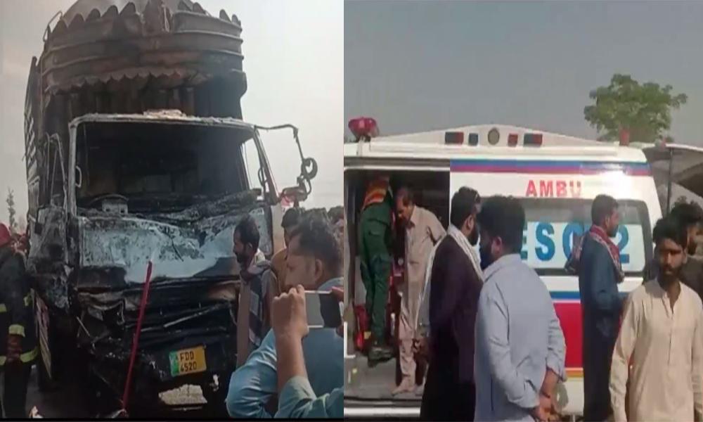 Seven killed in truck-van horrible collision in Gojra