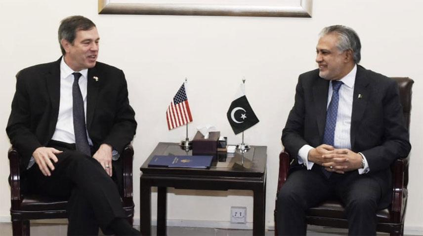 Ishaq Dar, Andrew Schofer discuss bilateral economic ties