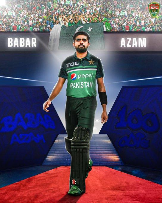 بابر اعظم نے 100ون ڈے میچز کھیلنے کا اعزاز حاصل کر لیا