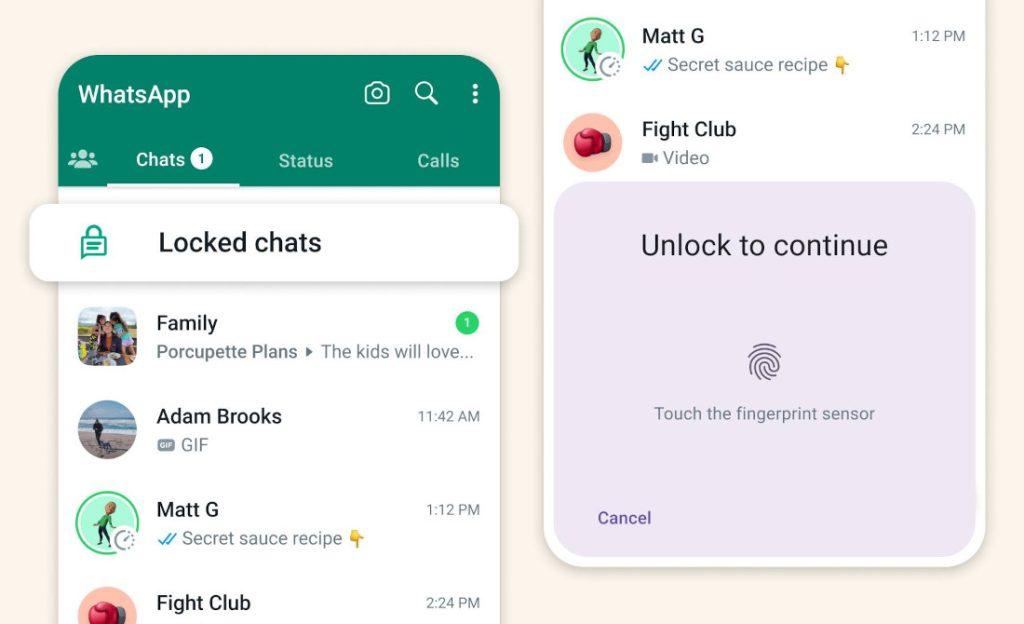 WhatsApp enables users to lock their chats