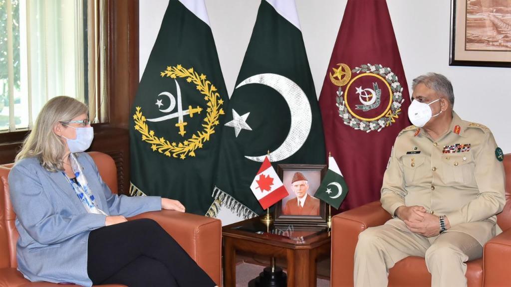 Canadian envoy calls on COAS Bajwa at GHQ