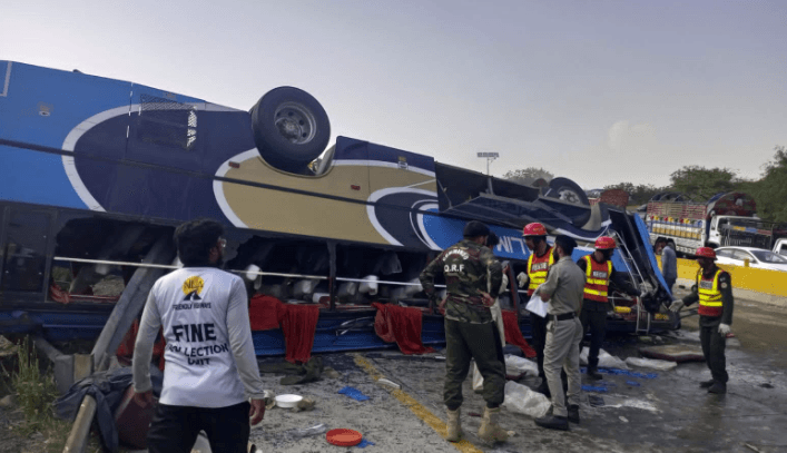 At least 13 died, 25 others injured in tragic bus accident near Kallar Kahar