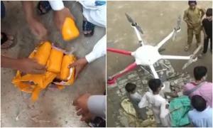 Multi-million rupee drug-loaded drone crashes in Lahore