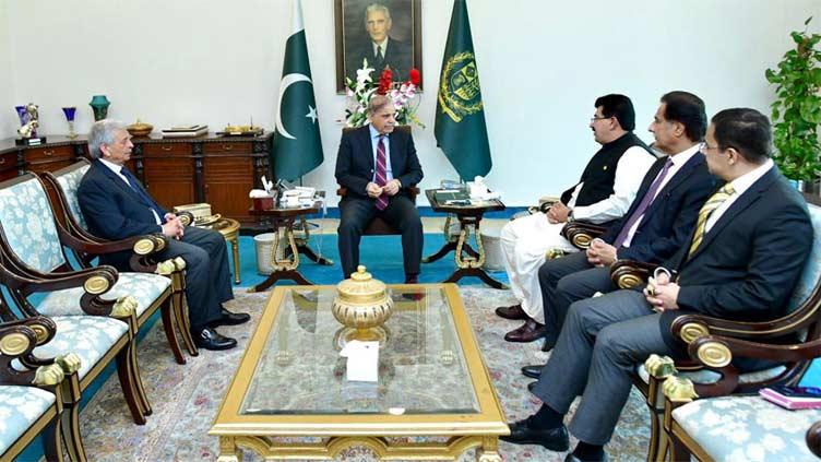 Chairman senate calls On PM Shehbaz