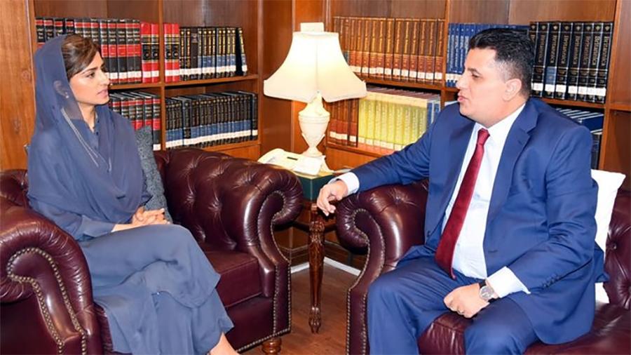 وزیر مملکت برائے امور خارجہ حنا ربانی کھر سے شام کے سفیر کی ملاقات