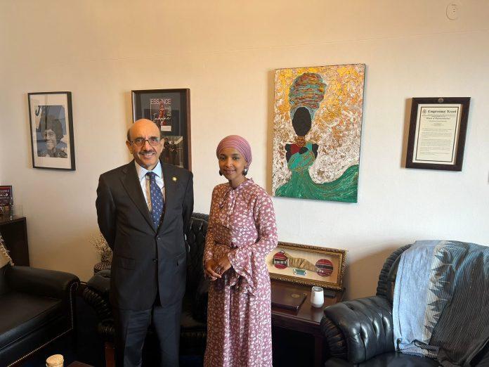 امریکہ میں تعینات پاکستانی سفیر مسعود خان کی امریکی قانون سازوں سے ملاقات