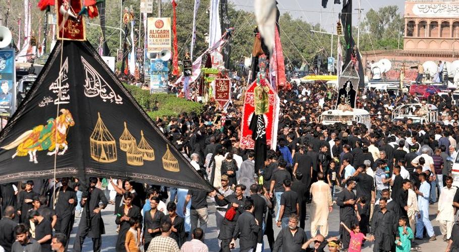وارثان جنت کےغم میں فضا سوگوار ملک کے چھوٹے بڑے شہروں میں محرم الحرام کی یاد میں جلوس و مجالس