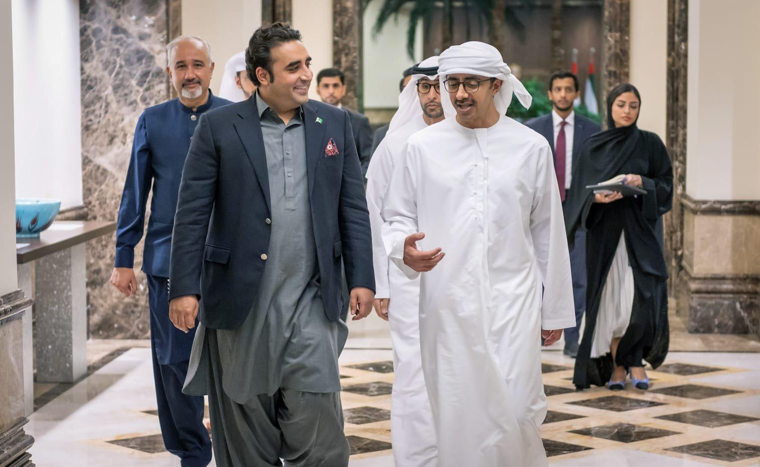 FM Bilawal meets UAE FM in Abu Dhabi